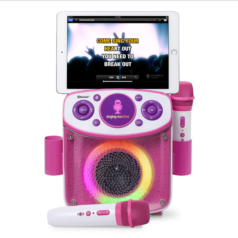 Mini Sparkle Portable Karaoke Machine Pink