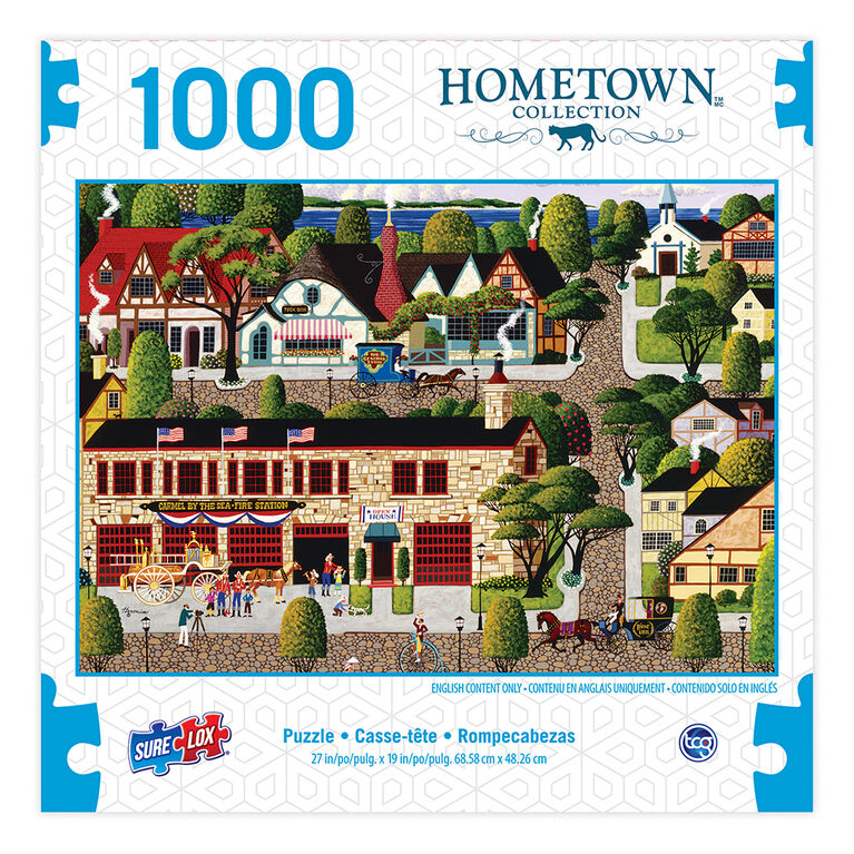 SureLox Puzzles - Hometown Collection by Heronim - Carmel Firehouse - 1000 Pieces