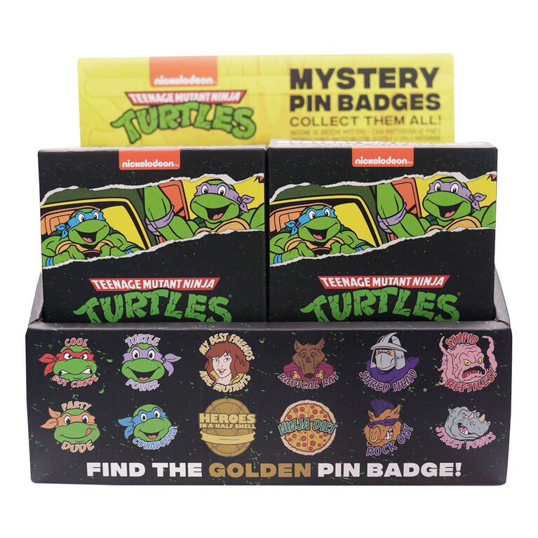 Badge Myst&egrave;re Tortues Ninja Adolescents Contenant 12 Bo&icirc;tes Aveugles