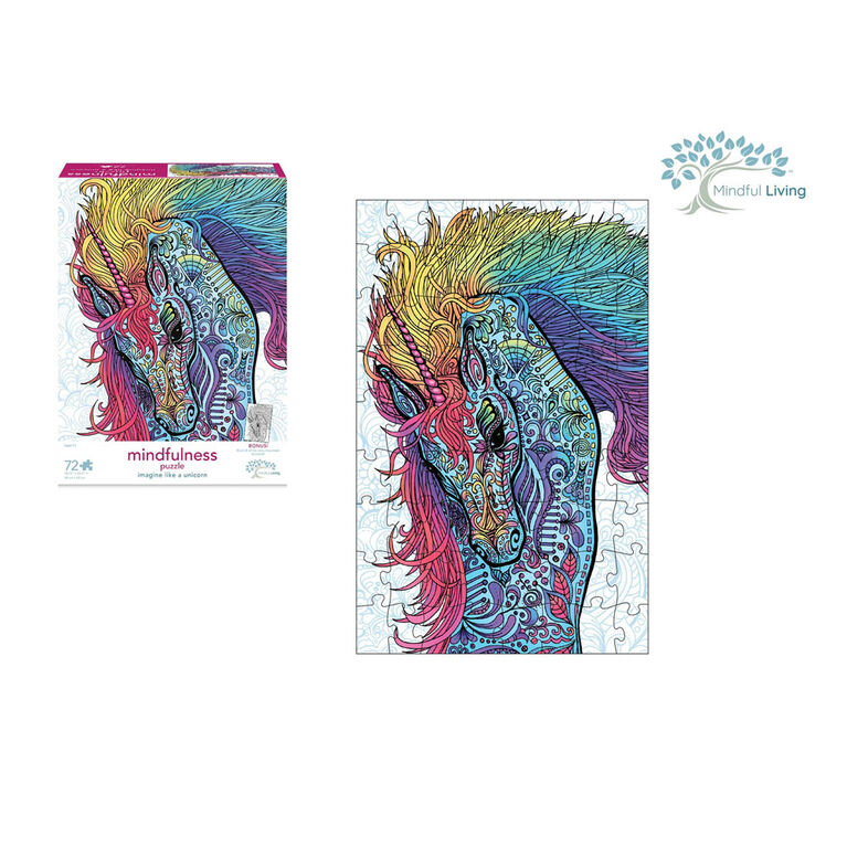 Mindful Living Kids 72 pc. Puzzle - Brave as a Unicorn - &Eacute;dition anglaise