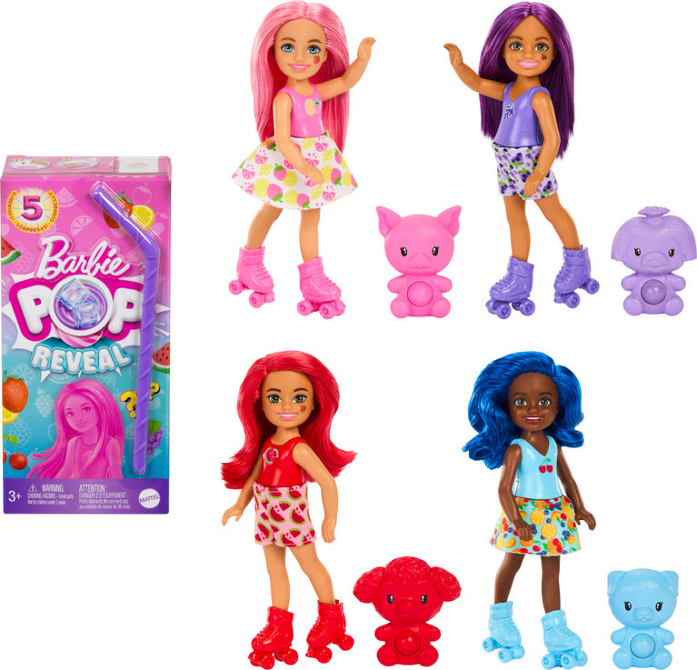 Barbie Pop Reveal Chelsea Série Fruits Poupée, 5 surprises