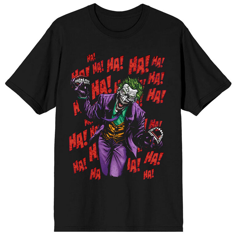Joker Ha Ha Ha Black T-Shirt- Medium