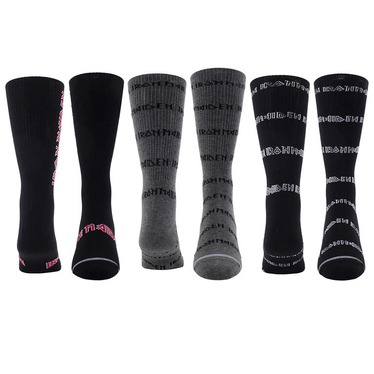 Iron Maiden 3 Paires Sock Gift Box, Noir, Pour Homme