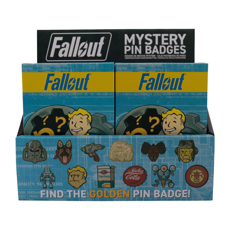 Badge Myst&egrave;re Fallout Pin CDU Contenant 12 Bo&icirc;tes Aveugles