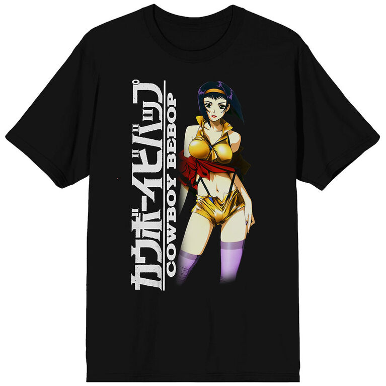 Cowboy Bebop Faye Valentine Kanji Noir T-Shirt 