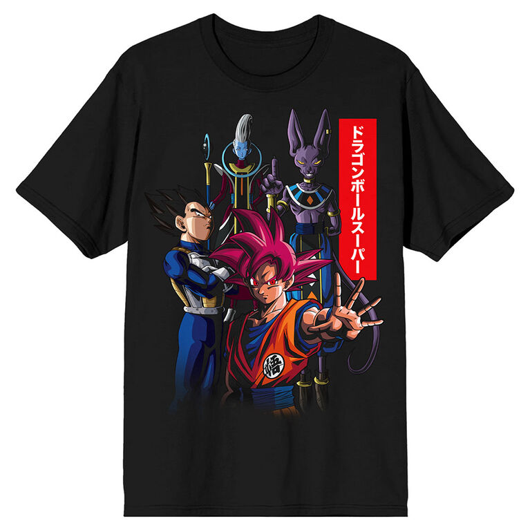 Dragon Ball Z Super Group 3D Men’s Noir T-Shirt 