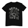 Queen- Tour '75- Black Tshirt- Small