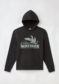 Northern Reflections Adult Waving Loon Hoodie Black XL