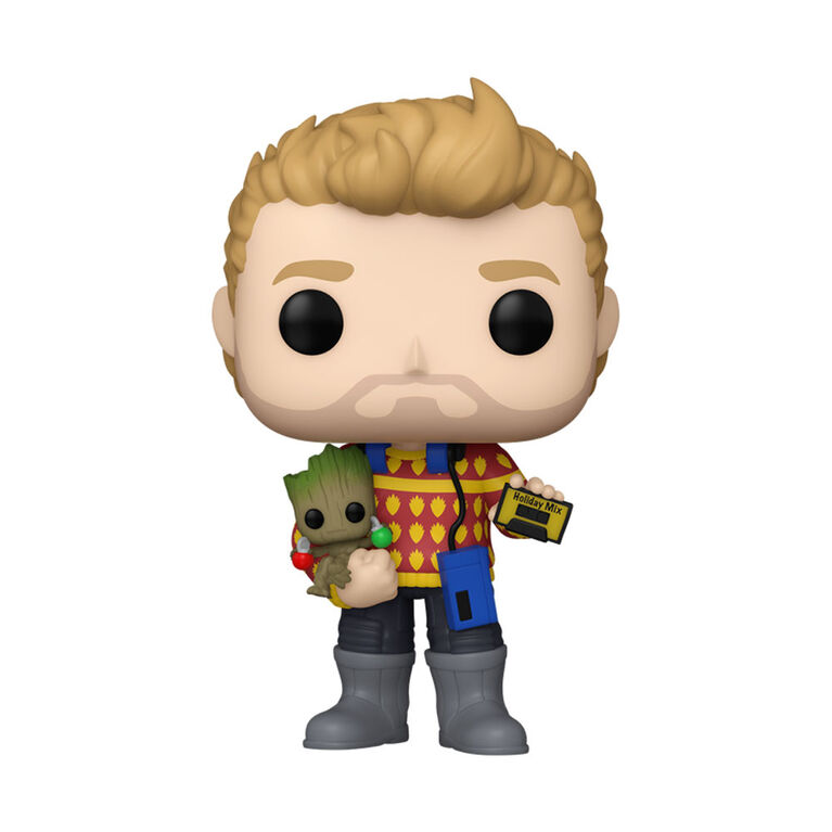 POP Marvel:Holiday-Starlord a/Groot - Notre exclusivit&eacute;