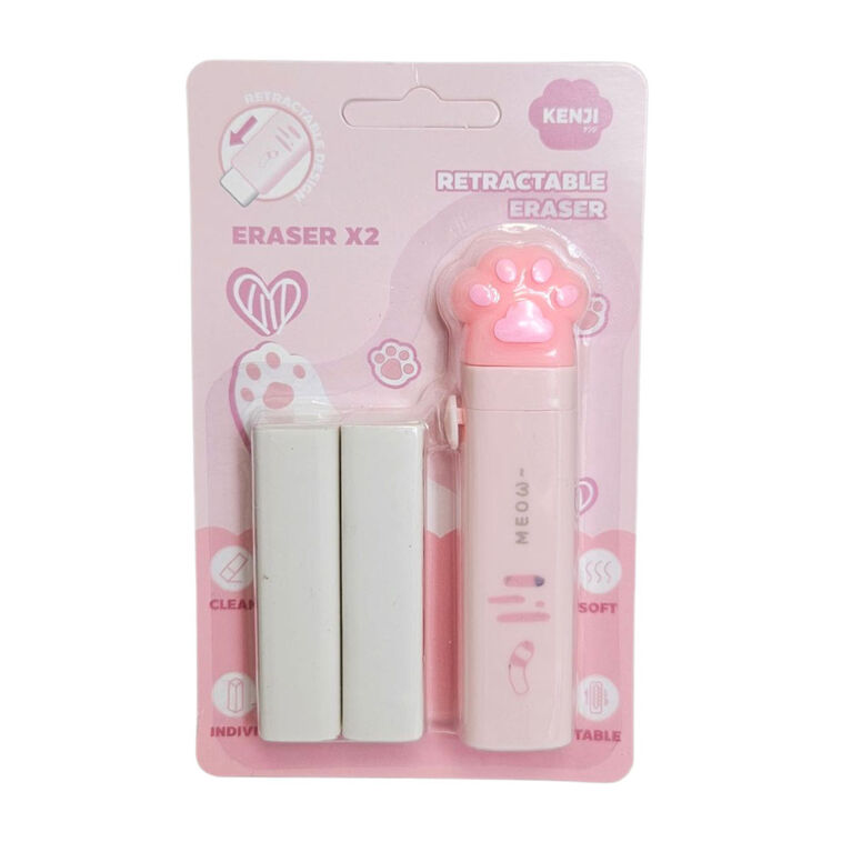 Miyama Cat Paw Eraser - Pink