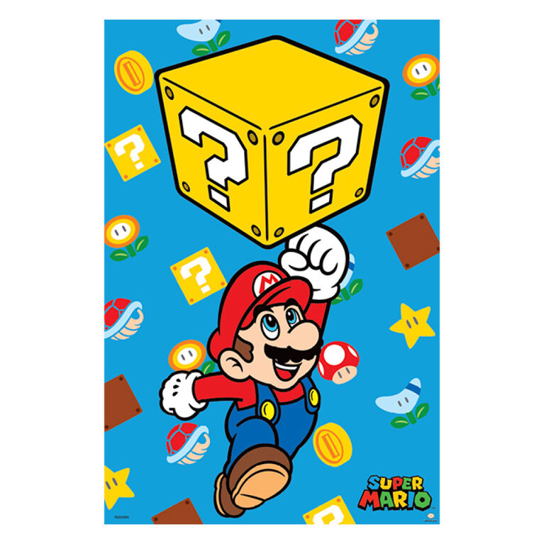 24X36 Affiche-Mario-Saut de bloc