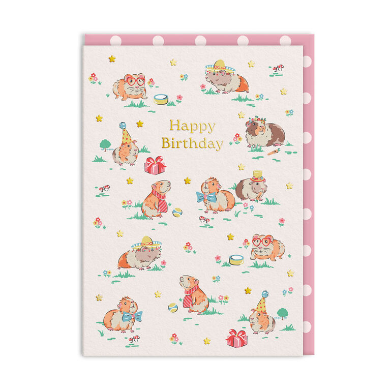 Ohh Deer - Guinea Pig Party Greeting Card (12504) - Greeting Card (A6) - English Edition