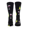 Perri's Novelty Wine Glass Bottle Crew, Black, Men's
