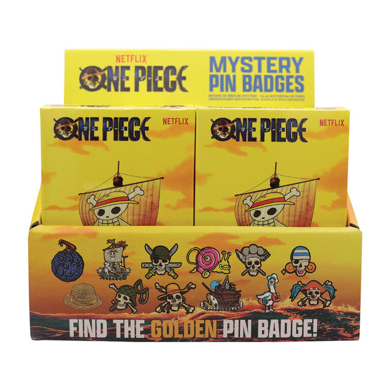 Badge Myst&egrave;re One Piece en Pin CDU Contenant 12 Bo&icirc;tes Aveugles