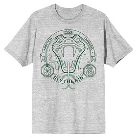 Harry Potter Hogwarts House Slytherin Snake Grey T-Shirt