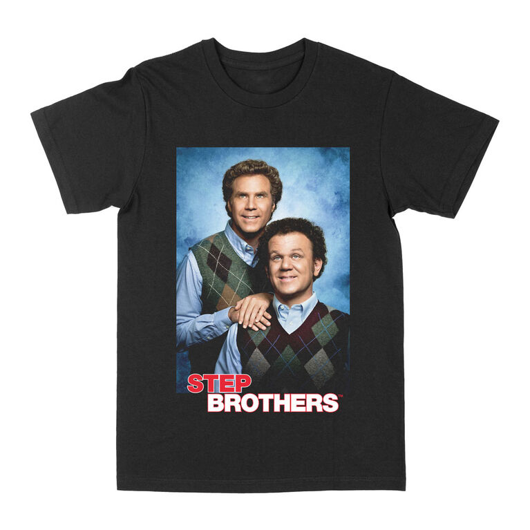 Step  Brothers- Portrait Black Tshirt-X Large