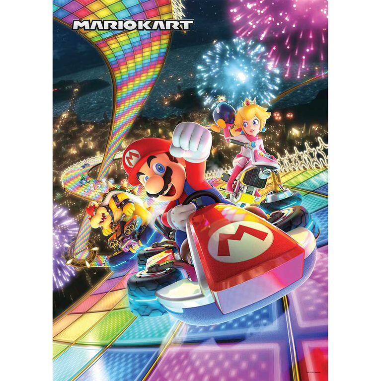 USAopoly Mario Kart "Rainbow Road" 1000 Piece Puzzle - English Edition
