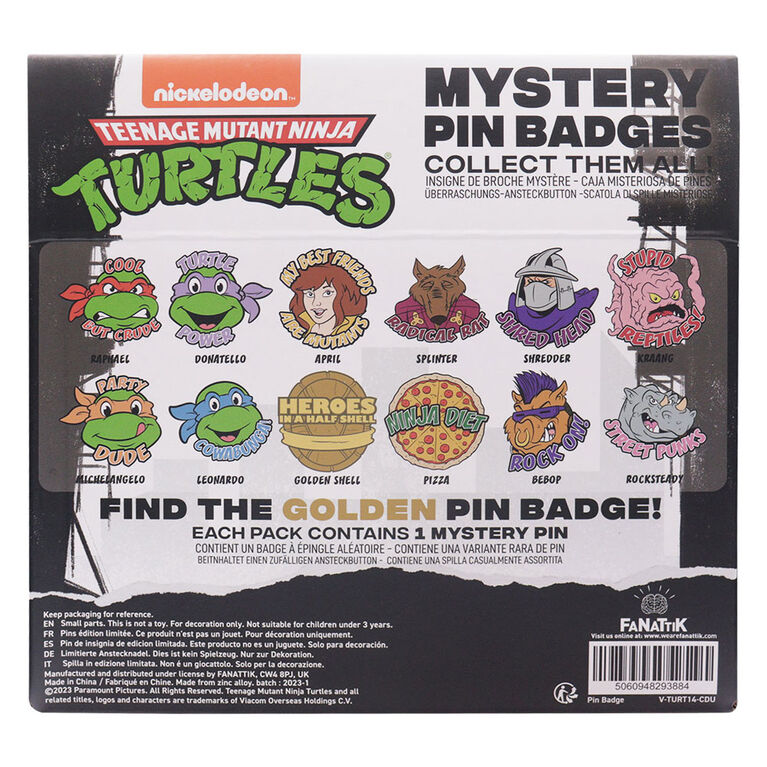Badge Myst&egrave;re Tortues Ninja Adolescents Contenant 12 Bo&icirc;tes Aveugles