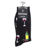 Perri's Novelty Wine Glass Bottle Crew, Black, Men's