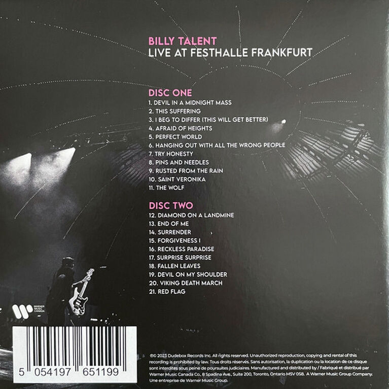 Billy Talent - Live At Festhalle Frankfurt