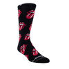 The Rolling Stones Tongue Knit In Crew Sock, Black, Men's