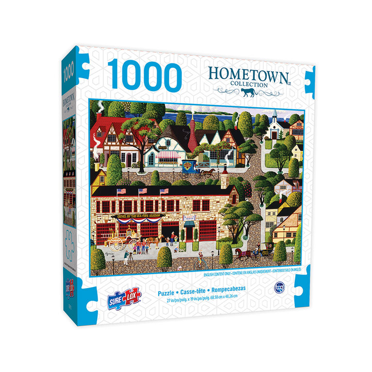 SureLox Puzzles - Hometown Collection by Heronim - Carmel Firehouse - 1000 Pieces