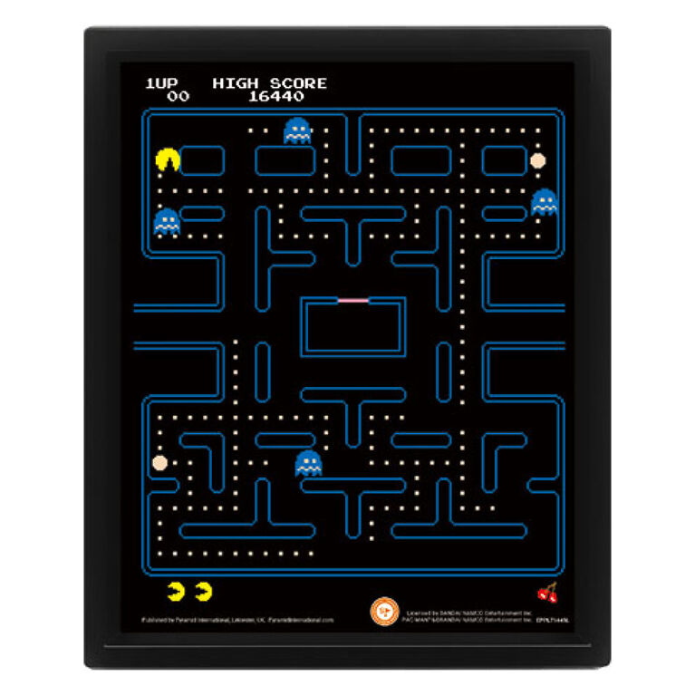 8X10 Boîte d'ombres-Pac-Man (Labyrinthe)
