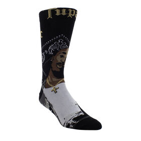 Tupac Black Bandana Knit-In Crew, Noir, Pour Homme