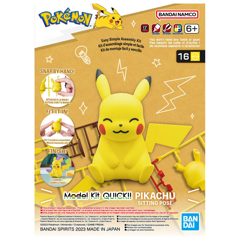 E Pokemon Model Kit QUIK SITTING PIKACHU