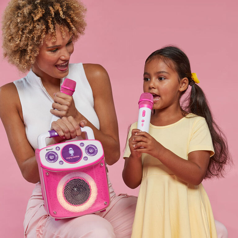 Mini Sparkle Portable Karaoke Machine Pink
