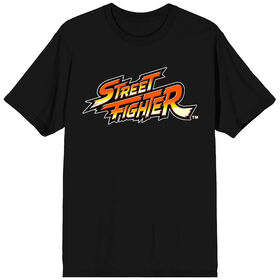 Street Fighter Classic Retro Logo Black T-shirt 