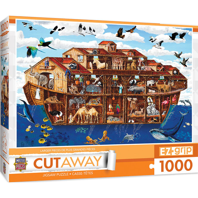 1000pc EZGrip Cut-Aways Noah's Ark Large 1000 Piece Jigsaw Puzzle