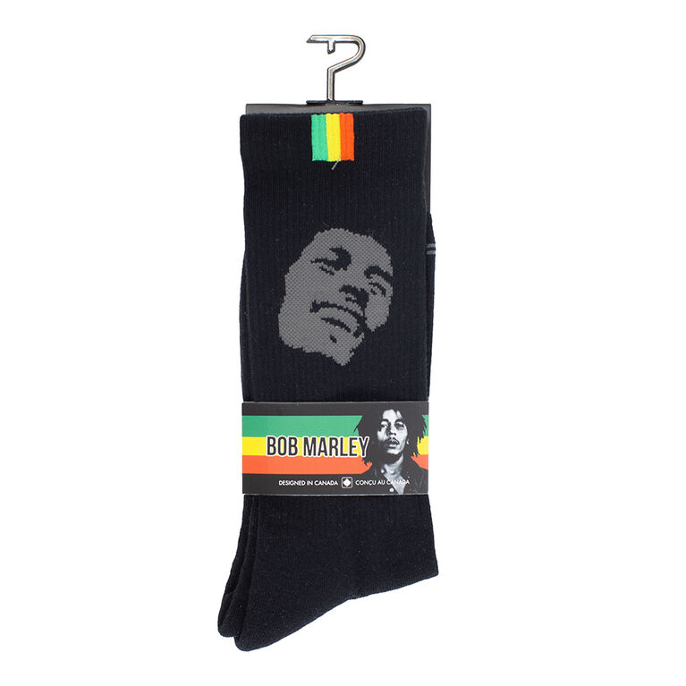Bob Marley Smile Crew Knit In Black, Men's
