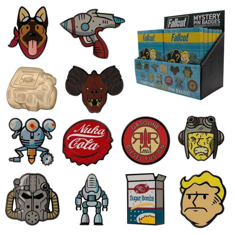 Badge Myst&egrave;re Fallout Pin CDU Contenant 12 Bo&icirc;tes Aveugles