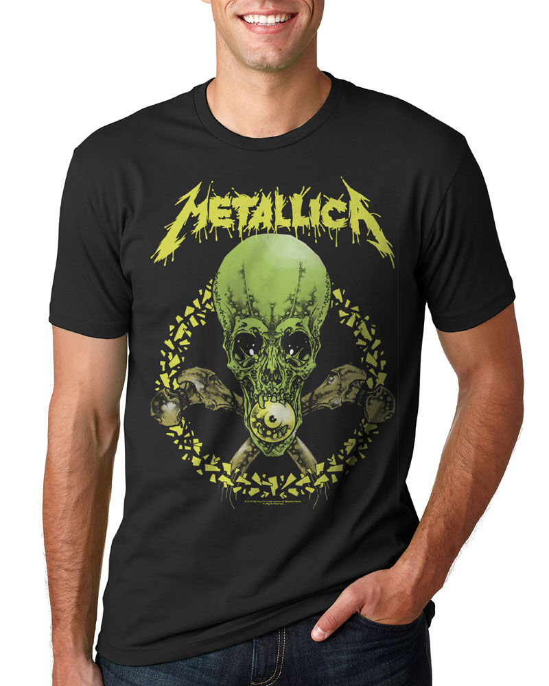Metallica Chain and Skull Black T Shirt