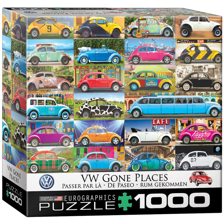 VW Beetle Gone Places 1000-Piece Puzzle