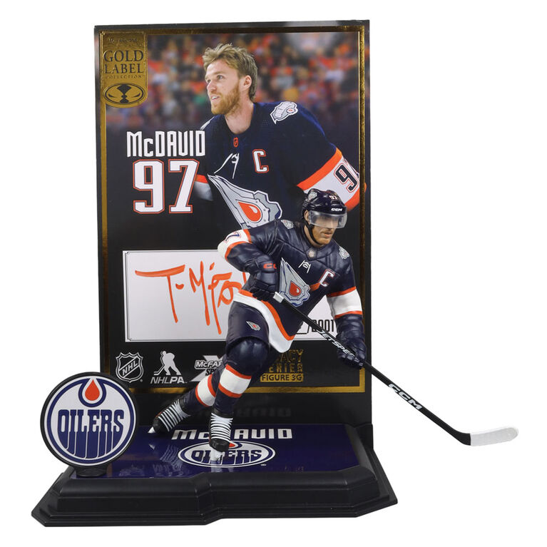 McFarlane's SportsPicks-NHL 7"Posed Fig - Connor McDavid (Edmonton Oilers) Gold Label w/Autograph
