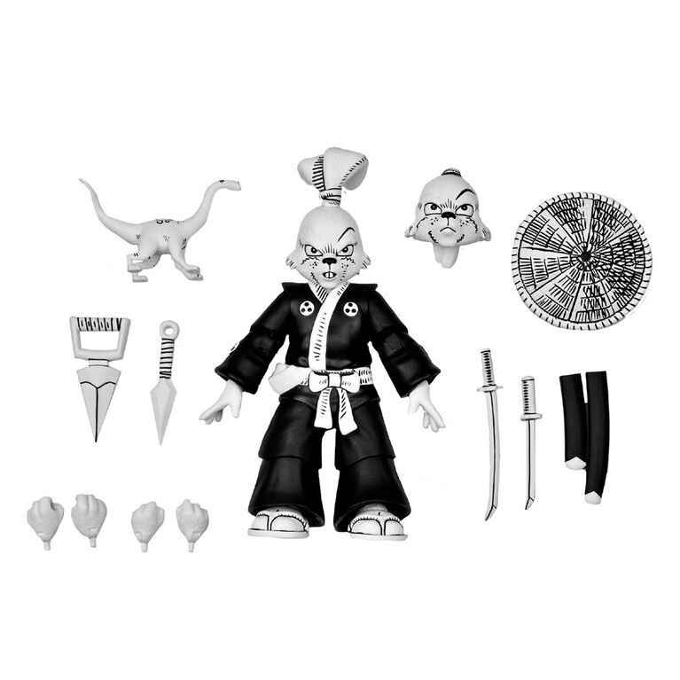 Teenage Mutant Ninja Turtles (Cartoon) - 7" Scale Action Figures - Usagi Yojimbo Black & White Figure - English Edition - R Exclusive