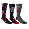Les Rolling Stones, Coffret Cadeau Chaussette Trois Paires, Noir, Pour Homme