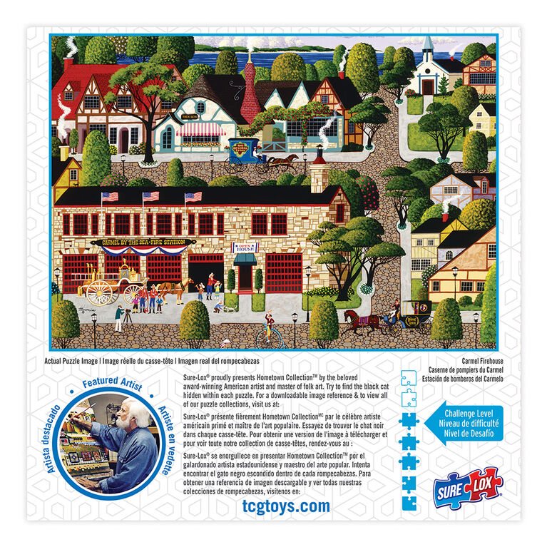 SureLox Puzzles - Hometown Collection by Heronim - Carmel Firehouse - 1000 Pieces