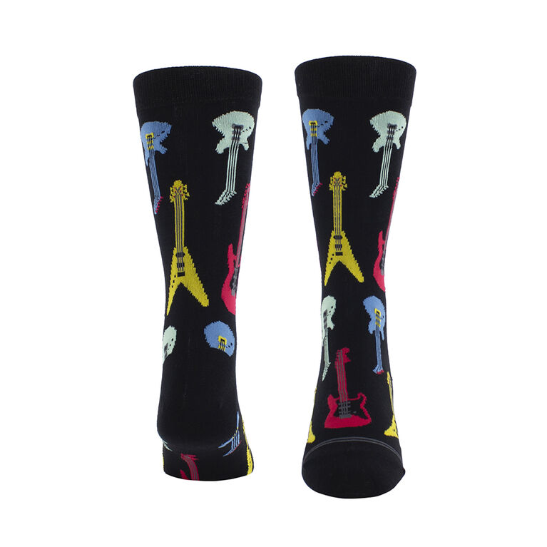 Chaussettes En Tricot Pour Guitare Électrique, Noires, Hommes
