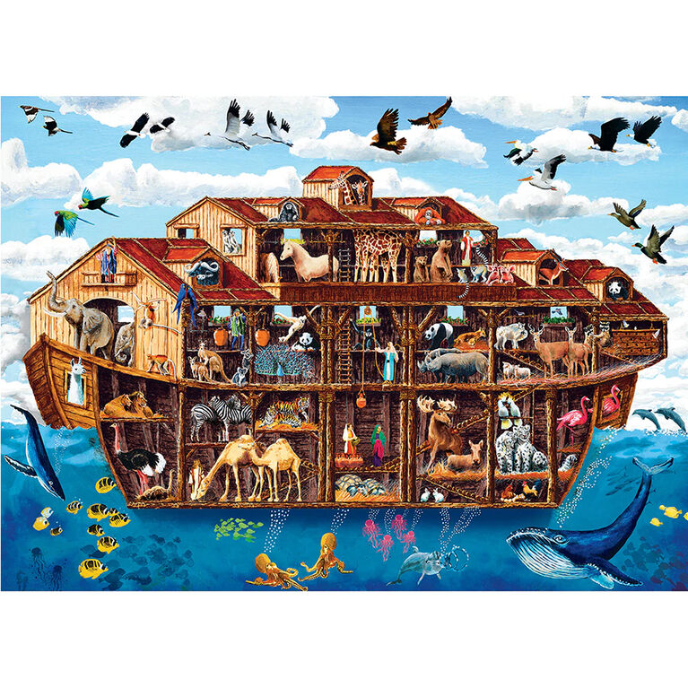 1000pc EZGrip Cut-Aways Noah's Ark Large 1000 Piece Jigsaw Puzzle