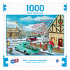 SureLox Puzzles - Winter Wonderland Collection - Winter Town Antique Cars - 1000 Pieces
