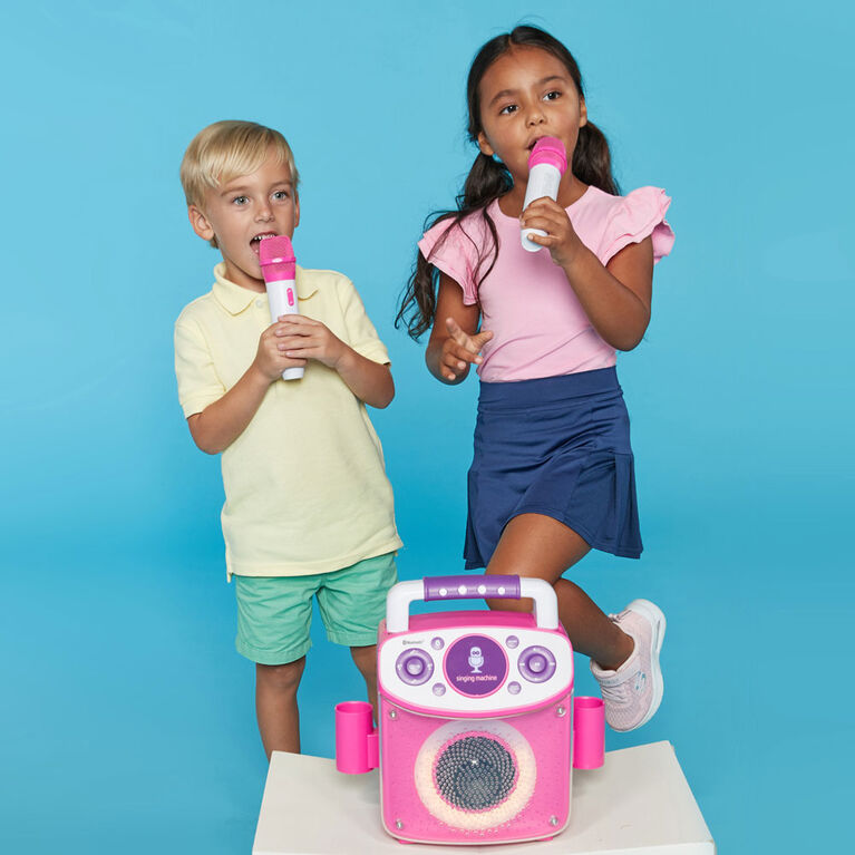 Mini Sparkle Portable Karaoke Machine Pink