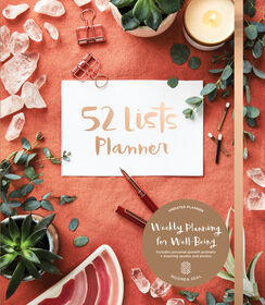 52 Lists Planner Undated 12-month Monthly/Weekly Spiralbound Planner with Pocket  (Coral Crystal) - Édition anglaise