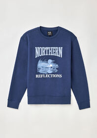 Northern Reflections Adult Heritage Loon Crewneck Blue