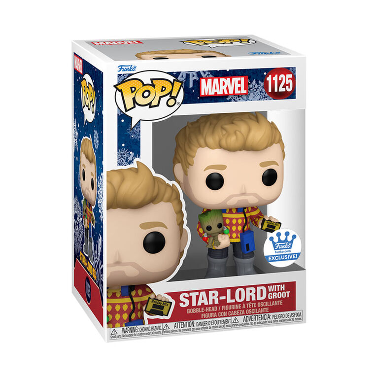 POP Marvel:Holiday-Starlord a/Groot - Notre exclusivit&eacute;