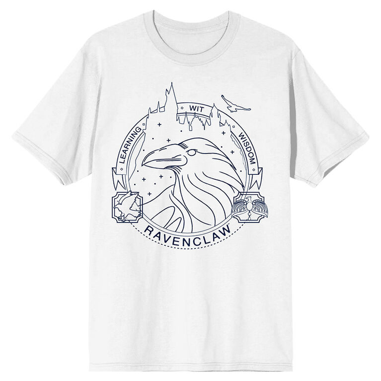 Harry Potter Hogwarts House Ravenclaw White T-Shirt 