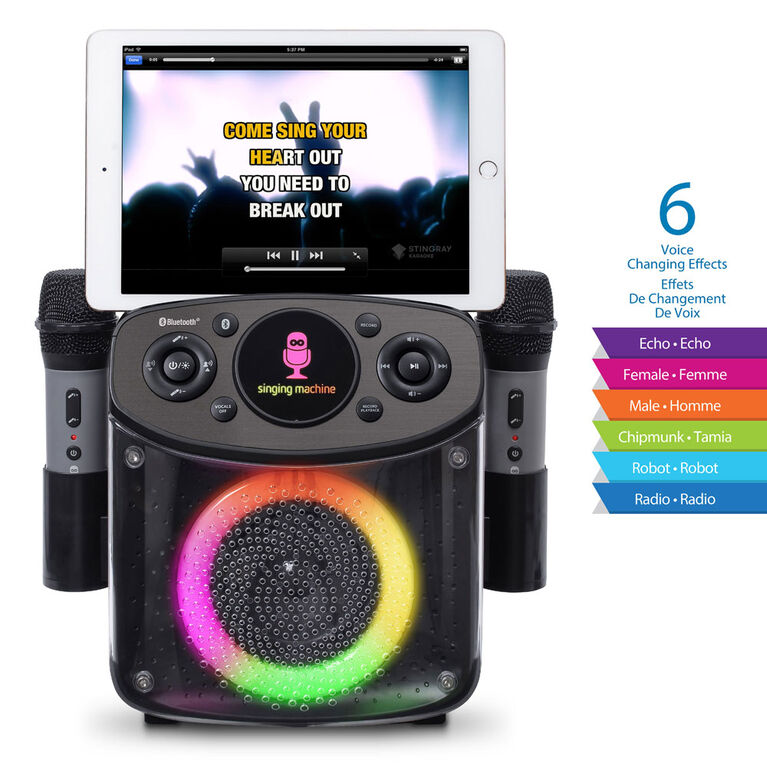 Mini Sparkle Portable Karaoke Machine Black